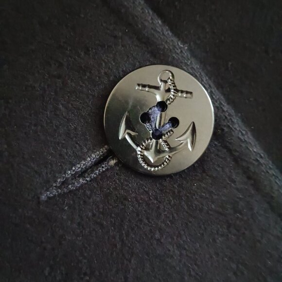 Talbots 100% Wool Black Double-Breasted Peacoat Women’s Size 10 Classic Coat - Picture 6 of 16